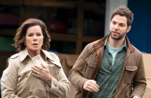 Marcia Gay Harden and Skylar Astin in So Help Me Todd (Photo: CBS)