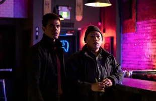 Mandela Van Peebles and Jacob Batalon (Photo: James Dittiger/Syfy)