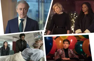 Alan Cumming, Christine Baranski, Sarah Steele, Nyambi Nyambi, Delroy Lindo, Cush Jumbo (Photos: CBS, Paramount+/Primetimer graphic)