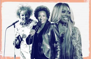 Phyllis Diller, Wanda Sykes, and Yvonne Orji (Photos: Everett Collection, HBO/Primetimer graphic)