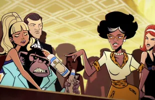 Scatter the Chimp succumbs to his vices. (Photo: Netflix)