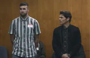 Ronald Gladden and James Marsden in Jury Duty (Photo: Amazon Freevee)
