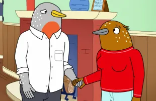 Speckle (Steven Yeun) and Bertie (Ali Wong) in Tuca & Bertie (Photo: Netflix) 