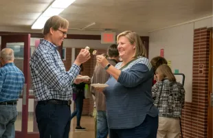 Jeff Hiller and Bridget Everett in Somebody Somewhere (Photo: Sandy Morris/HBO)