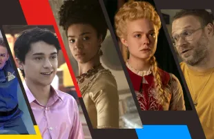 Primo, Queen Charlotte: A Bridgerton Story, The Great, Platonic (Photos: Amazon Studios/Netflix/Hulu/Apple TV+; Primetimer graphic)