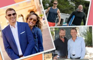 Bobby and Giada in Italy, Men in Kilts, and The Wine Show (Photos: Food Network/Starz/Everett Collection; Primetimer graphic) 