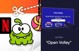 Netflix's Cut the Rope and Roku's Jeopardy (Photo: Netflix; Volley)