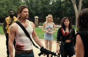 Terrence Terrell, Nick Zano, Alyson Gorske, and Paola Lázaro in Obliterated (Photo: Netflix)