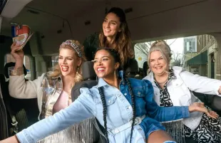 Busy Philipps, Sara Bareilles, Renée Elise Goldsberry, and Paula Pell in Girls5Eva (Photo: Peacock)