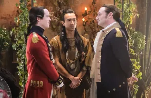 John Hartman, Román Zaragoza, and Brandon Scott Jones in Ghosts (Photo: Bertrand Calmeau/CBS)