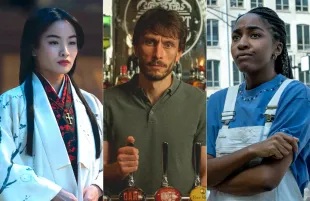 Anna Sawai in Shōgun; Richard Gadd in Baby Reindeer; Ayo Edebiri in The Bear (Photos: FX/Netflix)