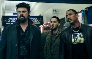 Karl Urban, Tomer Capone, and Laz Alonson in The Boys (Photo: Amazon Studios)