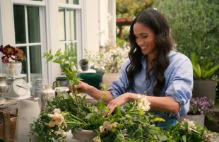 Meghan, Duchess of Sussex, in a still from With Love, Meghan (Source: Everett Collection)