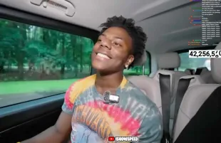 IShowSpeed acknowledging his milestone (Image via YouTube/@IShowSpeed)