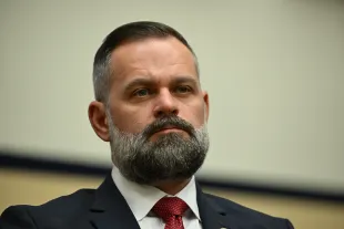 United States Representative Cory Mills is facing harassment allegations from a former girlfriend (Image via Celal Gunes/Anadolu via Getty Images)