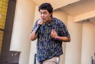 Hobo Johnson of Hobo Johnson & The Lovemakers was recently trending on X (Image via Barry Brecheisen/WireImage)