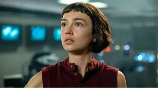 Sydney Chandler as Wendy in the Alien: Earth premiere set in 2120. Image courtesy FX.