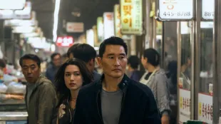 Reina Hardesty as Rebecca and Daniel Dae Kim as David in Prime Video's Butterfly.