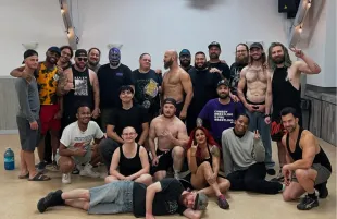 Participants of the world's longest wrestling match (Image via Instagram/@evil.uno)