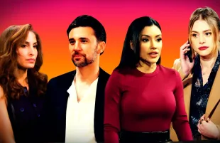 From left, Lily, Cane, Audra and Claire on The Young and the Restless