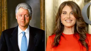 Bill Clinton (L) and Monica Lewinsky