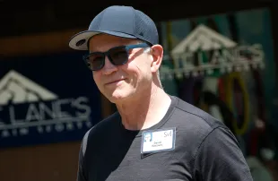 Roblox CEO David Baszucki on July 9, 2025 in Sun Valley, Idaho. (Image via Getty)