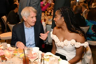 Harrison Ford and Jessica Williams attend the AFI Awards at Four Seasons Hotel Los Angeles at Beverly Hills on February 06, 2025 in Los Angeles, California.  (Photo by Michael Kovac/Getty Images for AFI)
