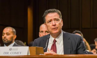 American lawyer and former FBI Director James Comey (Photo by Mark Reinstein/Corbis via Getty Images)