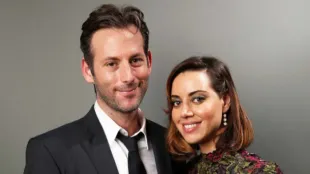 Jeff Baena (L) and Aubrey Plaza (Image via X/@PopCrave)