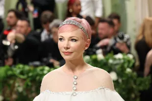 NEW YORK, NEW YORK - MAY 06: Michelle Williams attends The 2024 Met Gala Celebrating "Sleeping Beauties: Reawakening Fashion" at The Metropolitan Museum of Art on May 06, 2024 in New York City. (Photo by Marleen Moise/Getty Images)