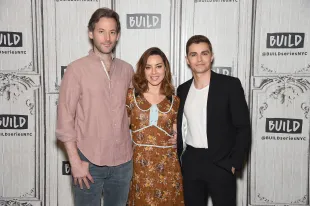 NEW YORK, NY - JUNE 29: (L-R) Director Jeff Baena and actors Aubrey Plaza and Dave Franco visit the Build Series to discuss the new film "The Little Hours" at Build Studio on June 29, 2017 in New York City.  (Photo by Gary Gershoff/WireImage)