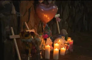 Savannah Gatchell's memorial (Image via Youtube/@cbsboston)