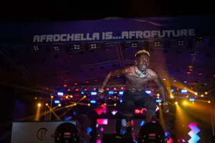 ACCRA, GHANA - DECEMBER 29: Ghanaian reggae-dancehall artist, Charles Nii Armah Mensah Jr. known by his stage name, Shatta Wale, performs during the Afrochella Music Festival on December 29, 2022 in Accra, Ghana. Afrochella is held annually in Ghana as part of the country's campaign to make it a one-stop location for tourists during the Christmas holidays. This year's event which took place 28th-29th December was headlined by Grammy-winning Burna Boy and Ghanaian Afropop sensation, Stonebwoy. (Photo by Ernest Ankomah/Getty Images)