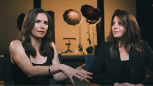 Amanda Knox and Monica Lewinsky in conversation about media scrutiny, rebuilding trust, and producing Hulu’s The Twisted Tale of Amanda Knox.( Image Source: youtube/@The Hollywood Reporter)