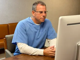 SAN DIEGO, CA - AUGUST 21:  Erik Menendez appears before the parole board via teleconference at the Richard J. Donovan Correctional Facility on August 21, 2025,  in San Diego. Menendez was denied release more than 36 years after he and his brother Lyle killed their parents in their Beverly Hills mansion. Lyle appears before the board Friday.  (Photo by California Department of Corrections via Getty Images)