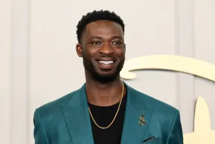 Bachelorette’s Dotun Olubeko attends the 2024 Disney Upfront (Image via Getty)