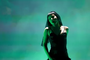 INDIO, CALIFORNIA - APRIL 11: (FOR EDITORIAL USE ONLY) (EXCLUSIVE ACCESS) Lady Gaga performs at the Coachella Stage during the 2025 Coachella Valley Music and Arts Festival at Empire Polo Club on April 11, 2025 in Indio, California. (Photo by Kevin Mazur/Getty Images for Coachella)