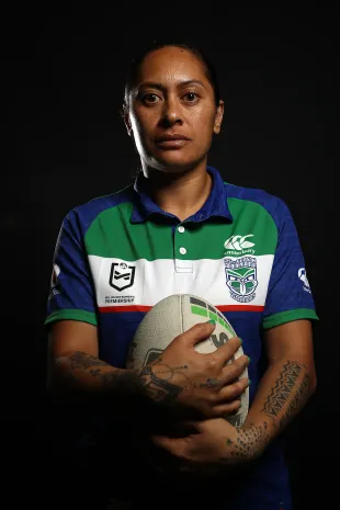 AUCKLAND, NEW ZEALAND - SEPTEMBER 18: Kathleen Wharton poses for a portrait during the New Zealand Warriors NRLW media opportunity at Mount Smart Stadium on September 18, 2019 in Auckland, New Zealand. (Photo by Phil Walter/Getty Images)