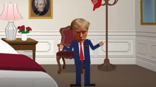 Donald Trump as depicted in the Season 27 premiere Relax, Guy from South Park. Image courtsey: © South Park Studios / Courtesy South Park Studios.