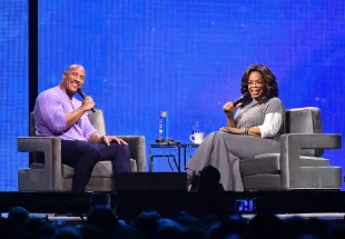 The Rock and Oprah Winfrey launched the People's Fund of Maui to help wildfire victims in 2023 (Photo by Paras Griffin/Getty Images for Oprah)