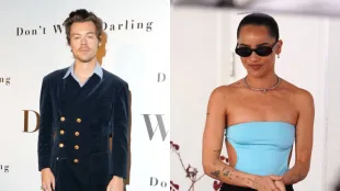 Harry Styles (L) and Zoë Kravitz (All Images via Getty)