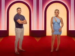 Jed and Bardha from Love Is Blind: UK season 2 (Image via Tudum by Netflix)