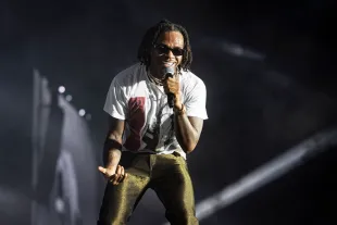 Gunna Delivers Motivational Message During Gym Session (Photo by Matt Jelonek/Getty Images)