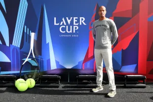 David Goggins addressed the deadbeat allegations at the Aspire Conference (Photo by Julian Finney/Getty Images for Laver Cup)