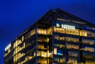 ARLINGTON, VA - FEBRUARY 23: The US headquarters of the International food and drink company Nestle is seen at dusk on February 23, 2024, in Arlington, VA. (Photo by J. David Ake/Getty Images)