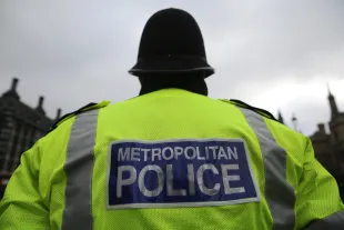 Graham Linehan was told in a private area that he was being arrested for three of his posts on social media (Image via Getty)