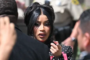 ALHAMBRA, CA - SEPTEMBER 02: Cardi B is seen leaving the Alhambra Court House on September 02, 2025 in Alhambra, California.  (Photo by PG/Bauer-Griffin/GC Images)