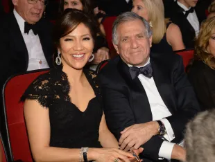Big Brother host Julie Chen and President of CBS Leslie Moonves (Image via Getty)