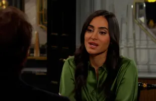 A still of Gabi Hernandez facing Tony DiMera (Image via Youtube / Days of Our Lives)