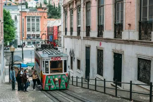 Lisbon funicular (Photo by Ágata Xavier/picture alliance via Getty Images)